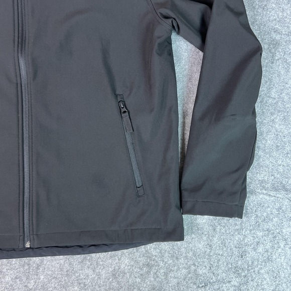 Tesla Jacket Mens Medium Black Softshell Full Zip Logo Windbreaker Outdoor Coat - Picture 6 of 12